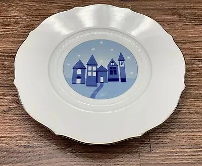 Richard Ginori Large Serving Plate White Blue Village N-89 Italy • $39.02