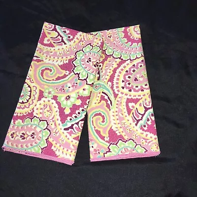 Vera Bradley Capri Melon 20x20 Napkin Pair (2) Pink Yellow Greeen Blue Paisley • $21.99