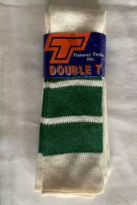 NEW Vintage Double T Tube Socks Green Stripes Size 9-15 Made In The USA • $51.38