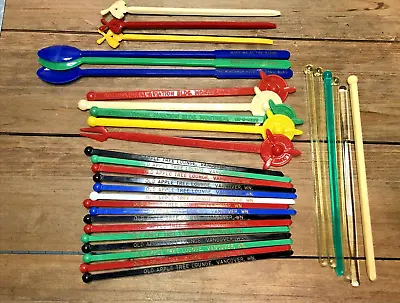 Lot Of 32 Vintage Cocktail Swizzle Sticks Drink Stirrers • $5.99