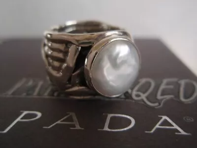 SILPADA RARE RETIRED Sterling Silver 925  Mermaid  Coin Pear Ring Size 6 R1542 A • $109.99