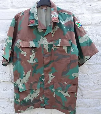 SANDF South African National Defence Force Short Sleeve Shirt Soldier 2000 Camo • £50