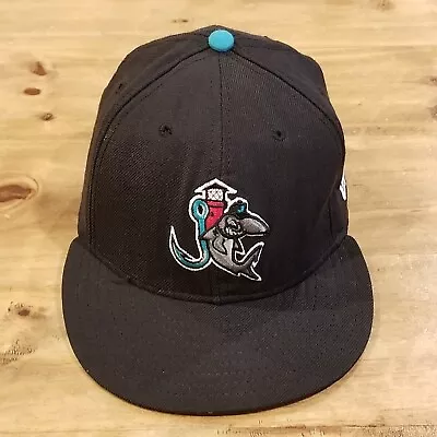 Jupiter Hammerheads Hat Cap New Era Size 7 1/2 59Fifty Black Fitted MiLB Wool • $26.05