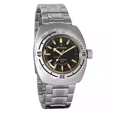 Vostok 090679 Amphibia Watch Diver Military Mechanical Self-Winding US STOCK • $108.95