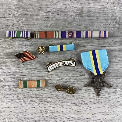 Vintage Military Pins & Medal Lot W/ Thomas J Stewart Medal • $24.99