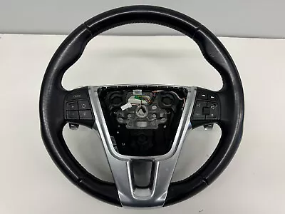 11-18 Volvo S60 V60 Black Leather Paddle Shift Steering Wheel • $165