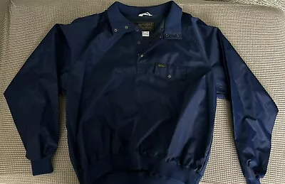 Vintage Eddie Bauer Men’s Navy Thin Nylon Pullover Jacket.  1/4 Snap. XXL • $15.99