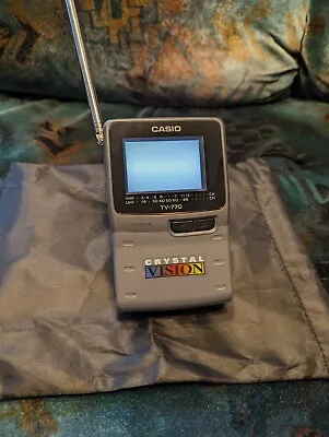 Vintage Casio TV-770B Crystal Vision Portable LCD Color Pocket Mini Television • £15.82