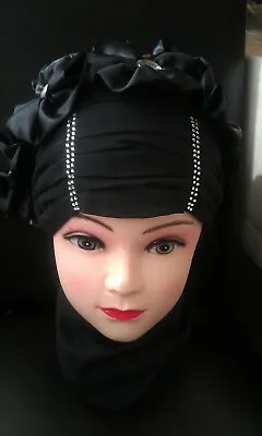 Wedding Fancy Hat Chemo BlackHead Wear Cover Scarf Islamic High Quality RRP £30 • £12.99