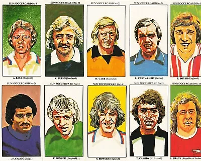 The Sun Soccercards 1978-79 (vg) (card 001 To 250) *please Choose Cards* • £0.99