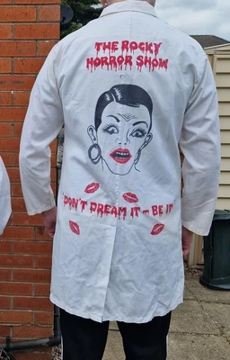 £50 • Buy Rocky Horror Picture Show Fancy Dress Lab Coat With Hand Drawn Artwork