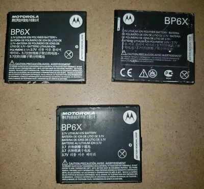 LOT 3pcs ORIGINAL MOTOROLA BP6X BATTERY FOR DROID 2 II GLOBAL XT720 A955 A855  • $12