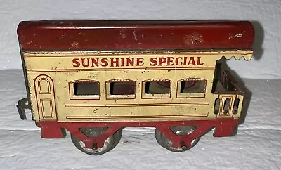 Prewar Hafner  Sunshine Special  Tin Lithographed Toy Train Car - Vintage • $25