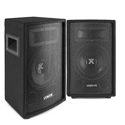 2x Vonyx 8   Passive PA Speakers Disco DJ Sound Package 800 Watt UK Stock • £115