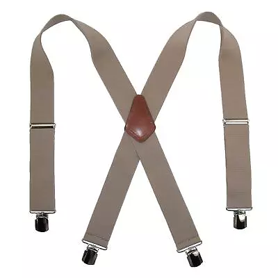 New CTM Men's Terry Casual Elastic With Anti Slip Pin Clip 2 Inch Suspenders • $21.94