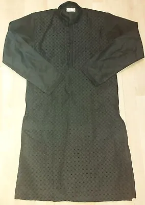 Men's Black Indian Kurta Pajama Traditional Outfit Skavij • £20