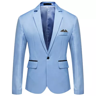 Men's Tuxedo Jacket Notched Lapel One Button Suit Blazer For Dinner Wedding Prom • $17.93