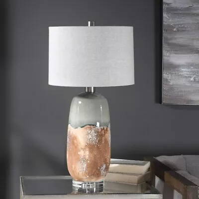 £304.35 • Buy New Maggie 30  Earthy Rust Two Tone Ceramic Table Lamp Uttermost 26381