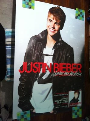 $19.95 • Buy JUSTIN BIEBER Full Colour Under The Mistletoe Promotional POSTER Rare 