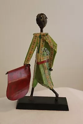 VINTAGE MODERNIST SIGNED SCULPTURE - MATADOR By MANUEL FELGUEREZ • $227