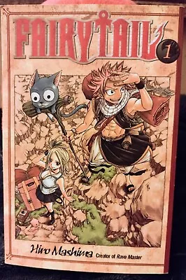 Fairy Tail #1 Manga Book By Hiro Mashima 2008 Trade Paperback • £10.43