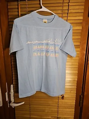 True Vintage 80s Velva Sheen Embry Riddle College Rainbow Tee T Shirt Thin Men M • $25