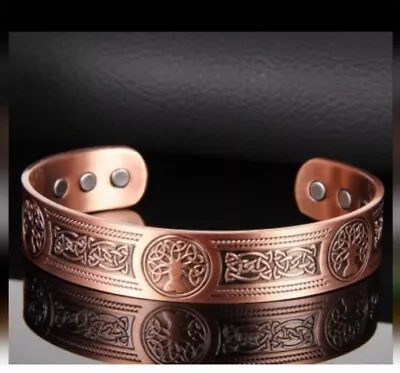 Copper Magnetic Bracelet For Men Women Upgraded Tree Of Life Pattern Copper • $15