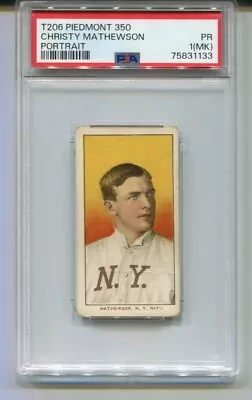 1909-11 T206 Piedmont Christy Mathewson Portrait New York PSA 1 Mk • $1199.99