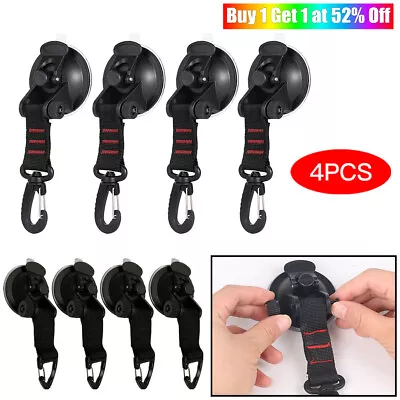 4PCS Heavy Duty Suction Cups With Hooks Vacuum Suction Cup Wall Anchor UK • £8.28