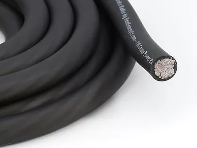 KnuKonceptz Kolossus Flex 1/0 Gauge Black OFC Power Wire Tinned Copper Cable 1M • $25.99