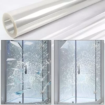 196  Clear Security Self-Adhesive Window Film Glass UV Protection Anti Shatter • $34.19