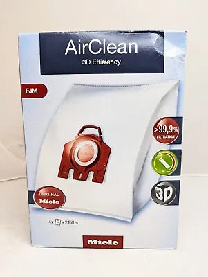 Miele FJM Vacuum Bags - 3D AirClean - 4 HEPA Bags & 2 Filters Per Box - Open Box • £12.34