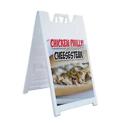 A-frame Sidewalk Chicken Philly Cheesesteak 24  X 36  Double Sided A-Frame Sidew • $44.99