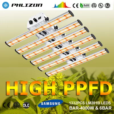 Phlizon BAR-4000W LED Grow Light Sunlike Full Spectrum Veg Flower Indoor Plants • $399.27