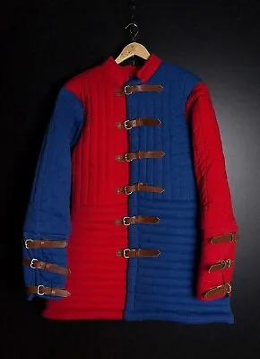 Handmade Medieval Gambeson Thick Padded Coat Aketon Vest Jacket Armor (Medium) • $129.20