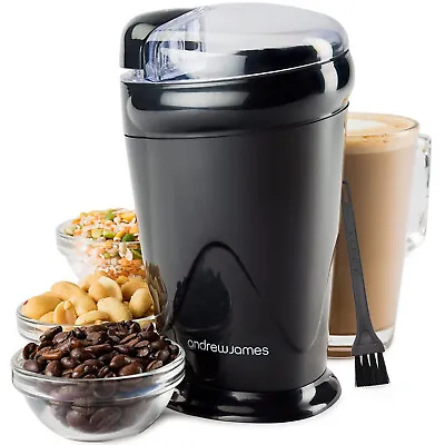 Electric Coffee Grinder Machine | Beans Spices Nuts | 150W | 70g | Andrew James • £19.99