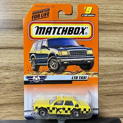 Matchbox #9 LTD Taxi Yellow Air Traffic Series 1999 New On Card • $3.99