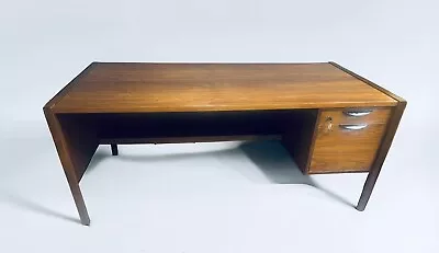 Iconic Mid Century Modern Walnut Executive Desk By Jens Risom • $2500