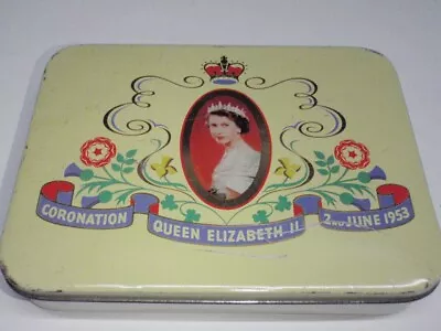 QUEEN ELIZABETH II 2nd JUNE 1953 CORONATION Chocolates TIN. 165mm X 120mm • £5