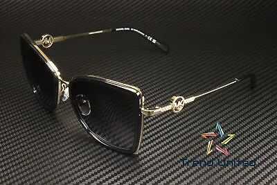 MICHAEL KORS MK1067B 10148G Butterfly Gold Black Grey Grad 55 Women's Sunglasses • $89.95