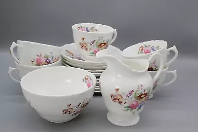 Lovely Coalport 'Old Coalport' Tea Cups Saucers Jug Sugar Bowl Side Plates • £2