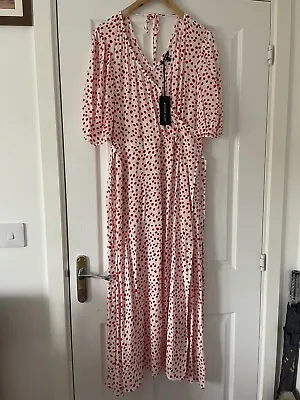 £15.99 • Buy Ladies Polka Dot Dress Size 14 NWT 