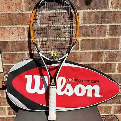 Wilson K Factor Arophite Black K Tour Tennis Racquet K Zero L2 Grip-4 3/8 • $45