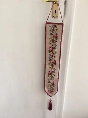 £10 • Buy Vintage Cross Stitch/Wall Hanging/Bell Pull, Home Wall Decoration