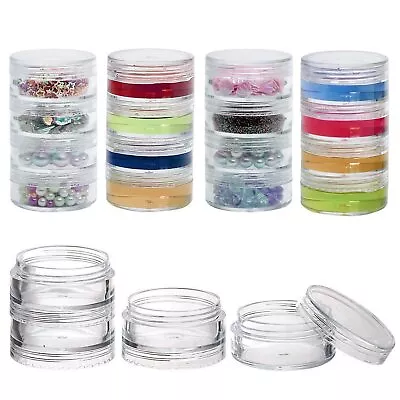 5 Set (20 Pieces) Stackable Cosmetic Containers With Screw Lids And Labels，10... • $20.76