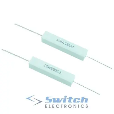 0.1 To 560r 10W Ceramic Resistor Axial Leads 5% Tolerance • £2.99