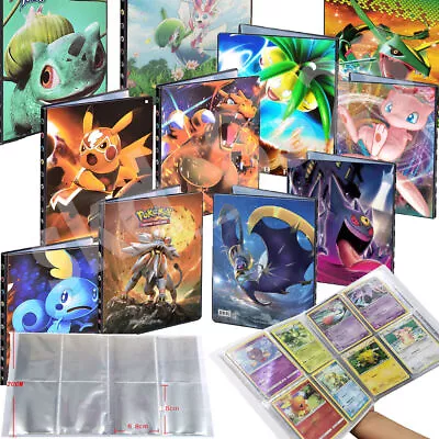 Pokemon Card Folder 4 Pockets Trading Album 240 Cards Portfolio Binder Wallet UK • £8.59