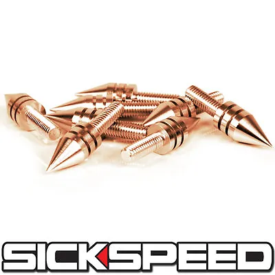 6 Pc Rose Gold Billet Aluminum Motorcycle Spiked Bolt Screw For Windscreen C • $10.88