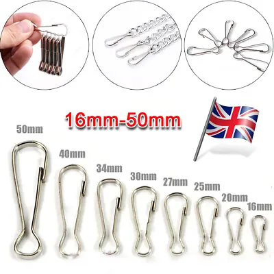 16-54mm Metal Snap Lanyard Clip Hook Gourd Buckle Keychain Camping Clasp Clips • £4.09