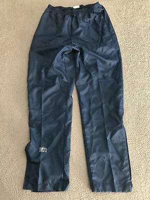 Vintage Bill Rogers Pants Mens Large Track Nylon 80s Workout Lightweight Blue • $21